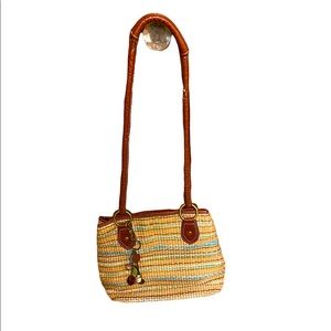 Studio Works Multicolored Straw-weave Purse